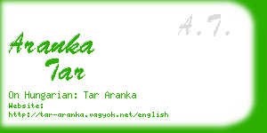 aranka tar business card